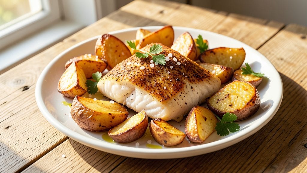 Cod Potatoes Recipe: Buttery Crisp Wedges With Fluffy Pink Hearts