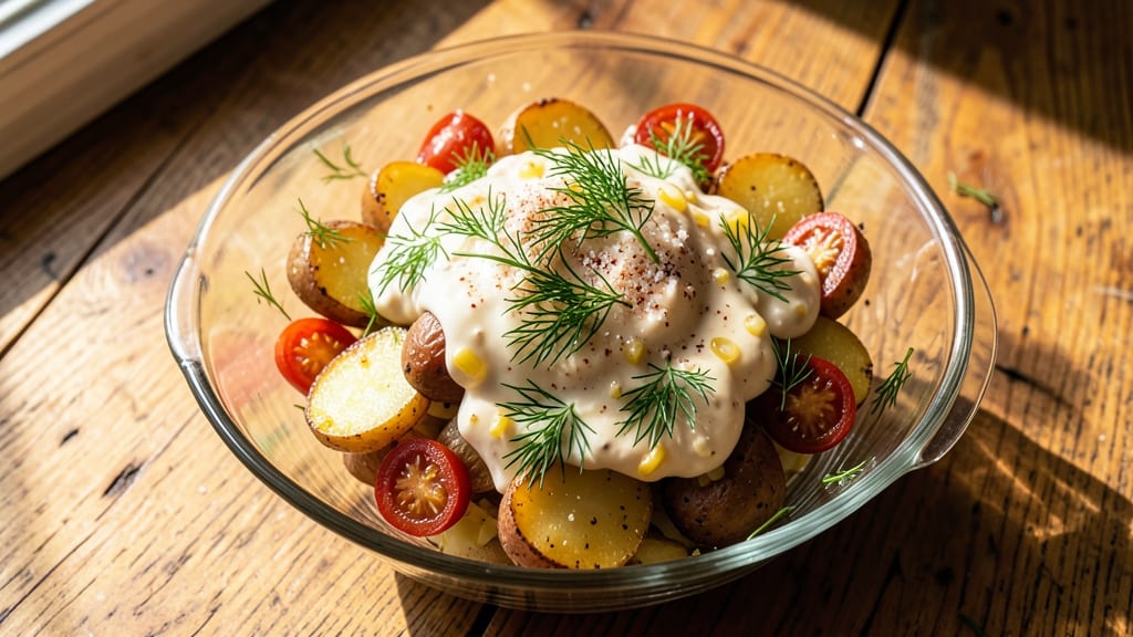 Grandma's Dill Pickle Potato Salad Recipe: Crunchy Pickles and Creamy Mayo Harmony