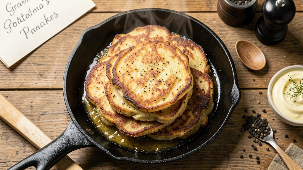 Grandma's Potato Pancake Recipe: Crispy Cornmeal Crust Over Fluffy Hearts