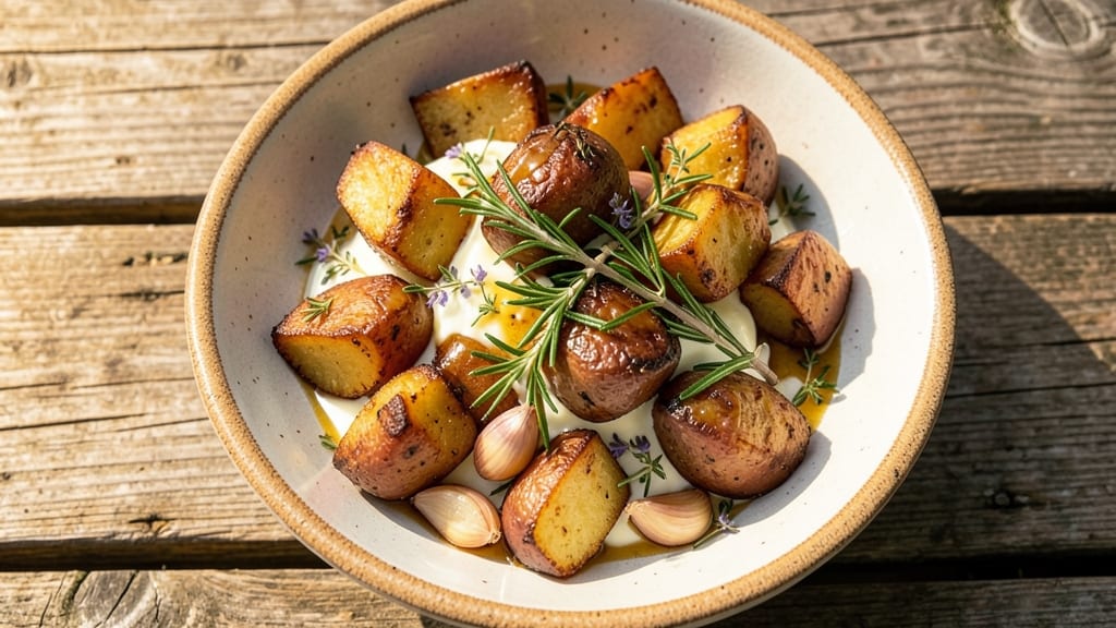 Picnic Potatoes Recipe: Herb-Butter Roast With Crispy Vinegar Edges