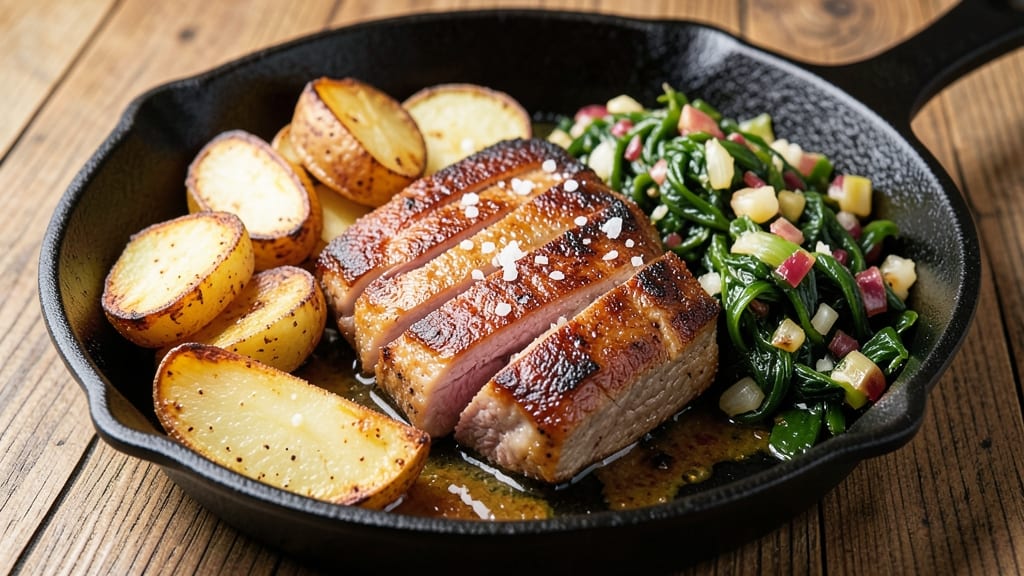 Pork Chops, Sauerkraut, and Potatoes Recipe: German-Style One-Pan Feast