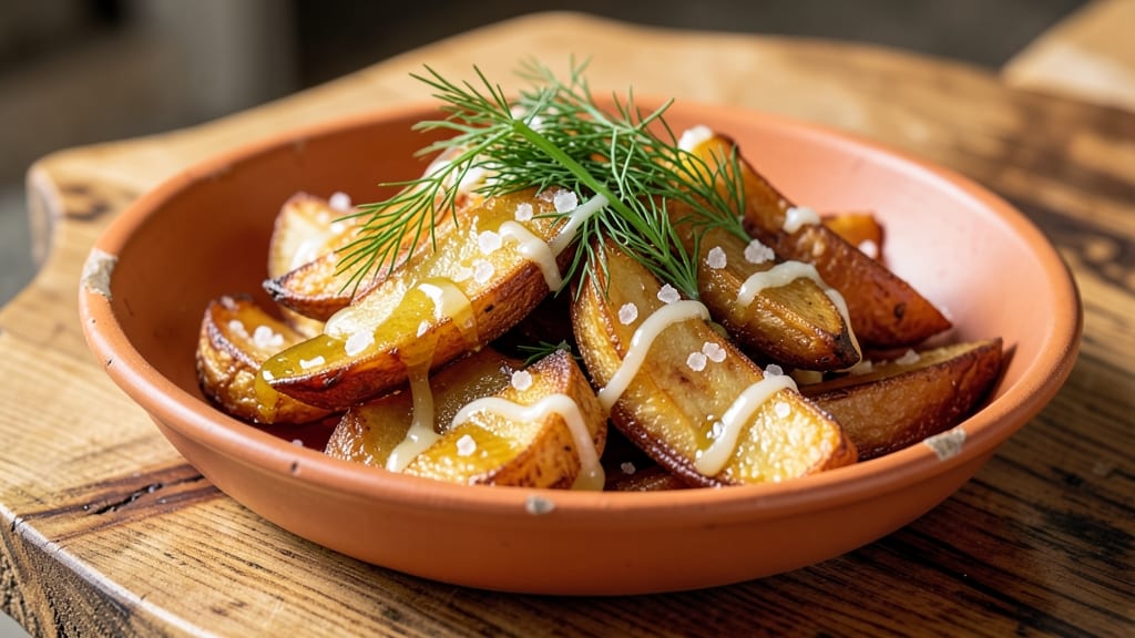Russian Potato Recipe: Dill-Infused Golden Wedges With Crispy Vinegar Glaze
